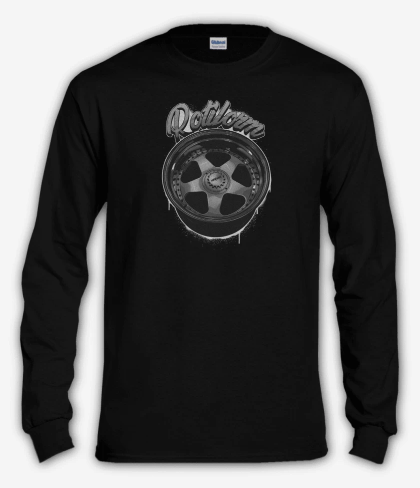 Polera manga larga Negro de Rotiform
