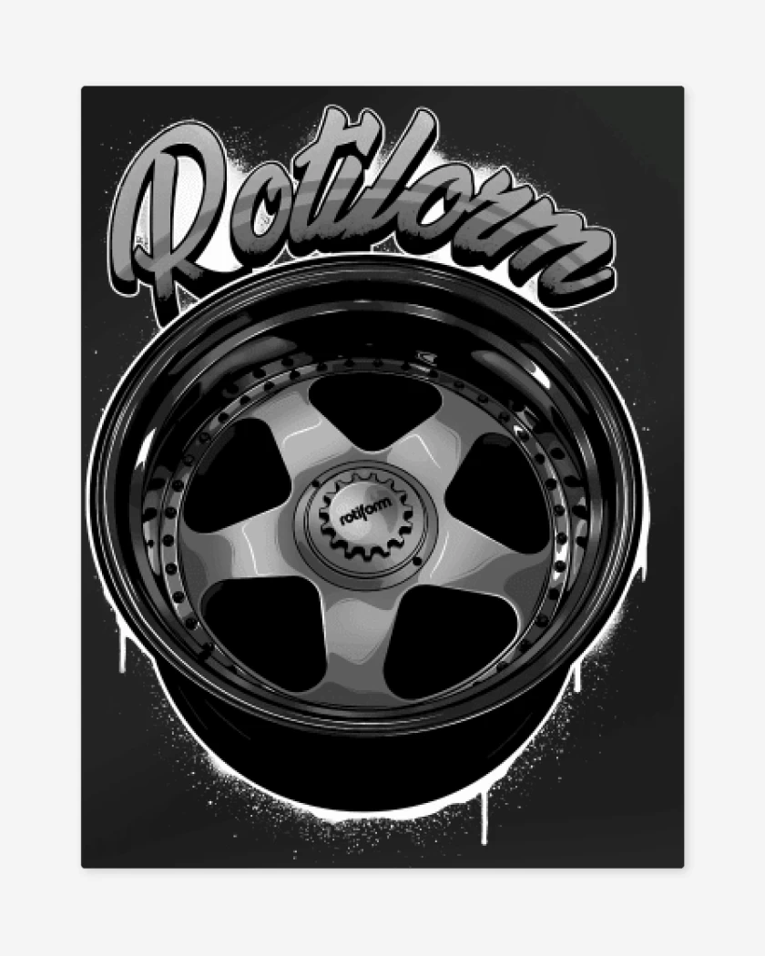 Print metalico Negro de Rotiform