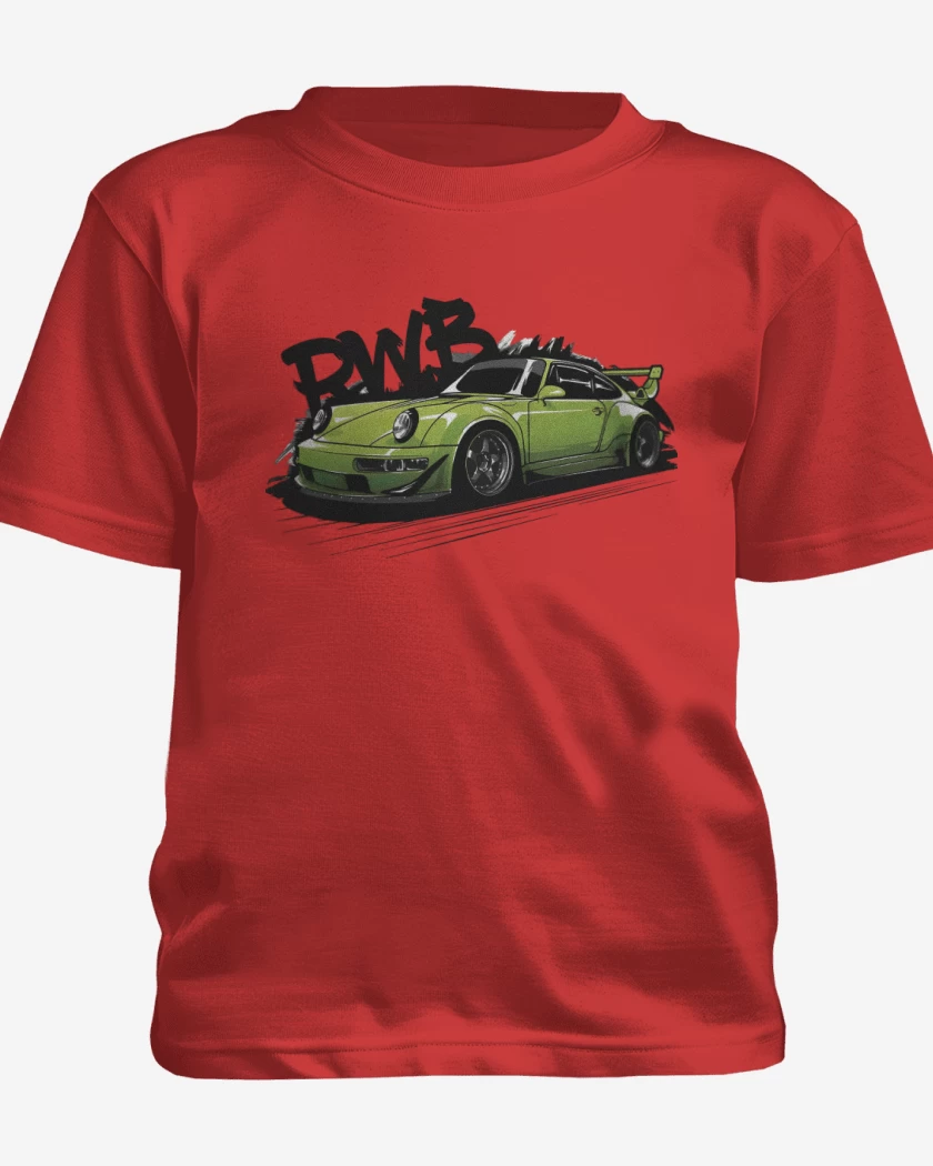 Polera de niño Rojo de Porsche RWB