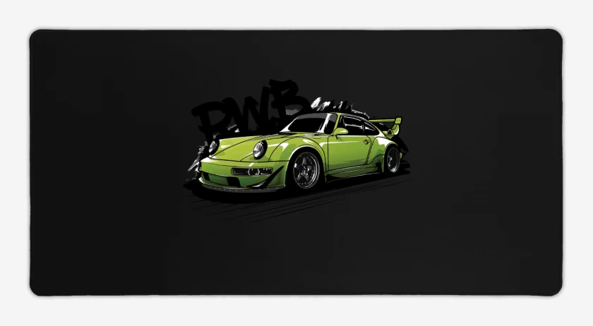 Mouse pad Gamer Negro de Porsche RWB