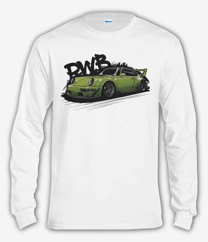 Polera manga larga Blanco de Porsche RWB