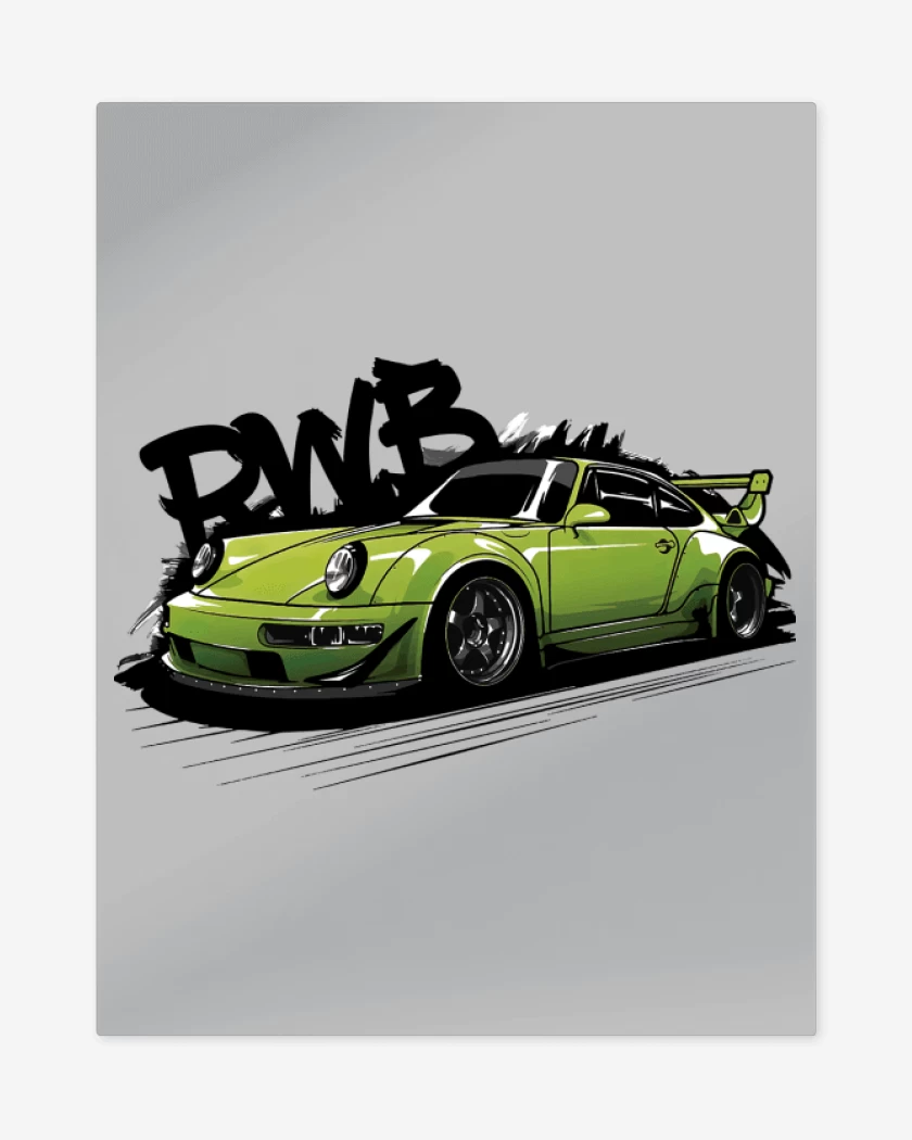 Print metalico Gris Melange de Porsche RWB