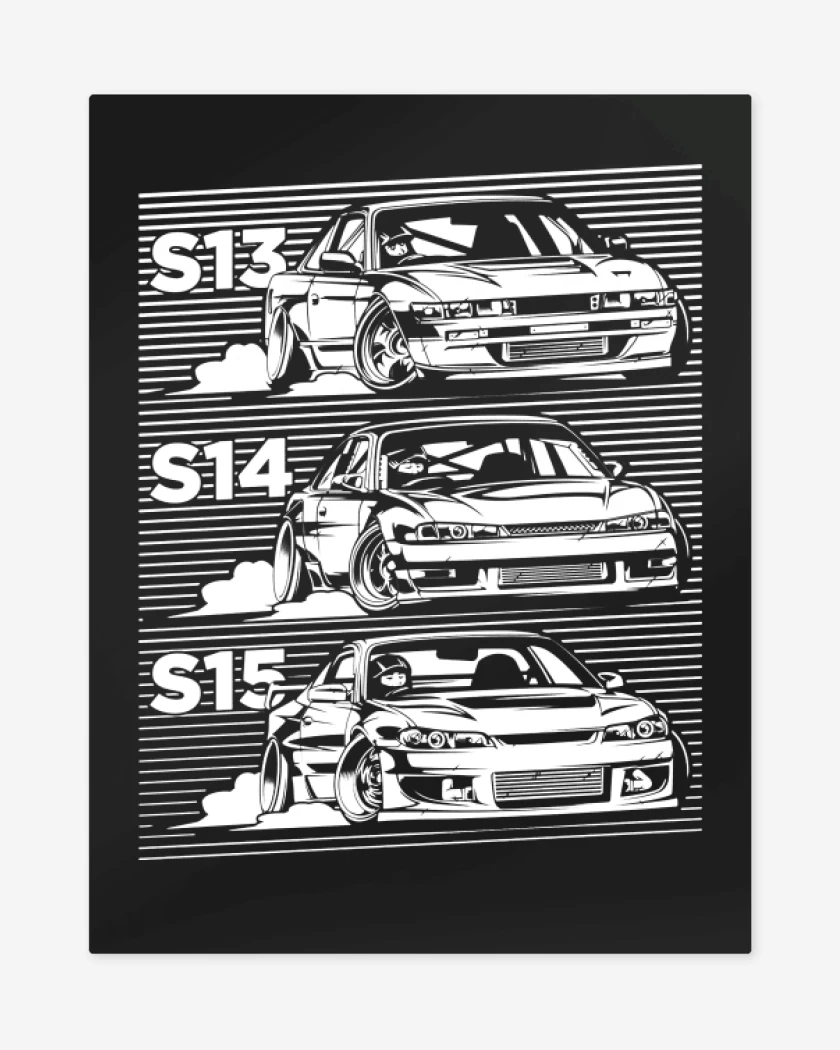 Print metalico Negro de Nissan Silvia 2