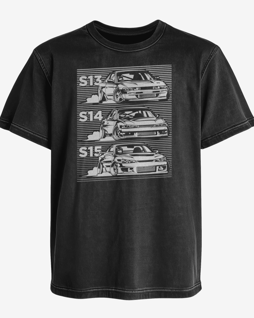 Polera desgastada Negro de Nissan Silvia 2