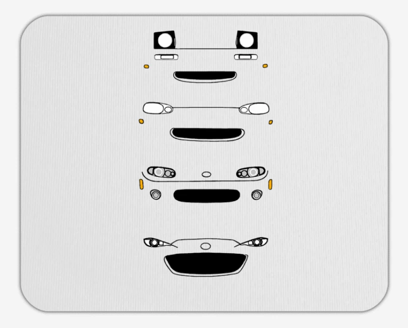 Mousepad Blanco de Mazda Mx-5