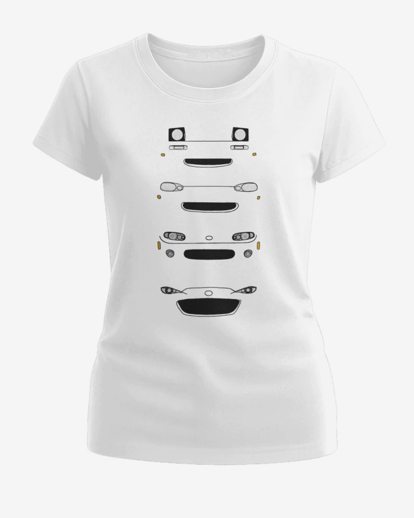Polera de Mujer Blanco de Mazda Mx-5