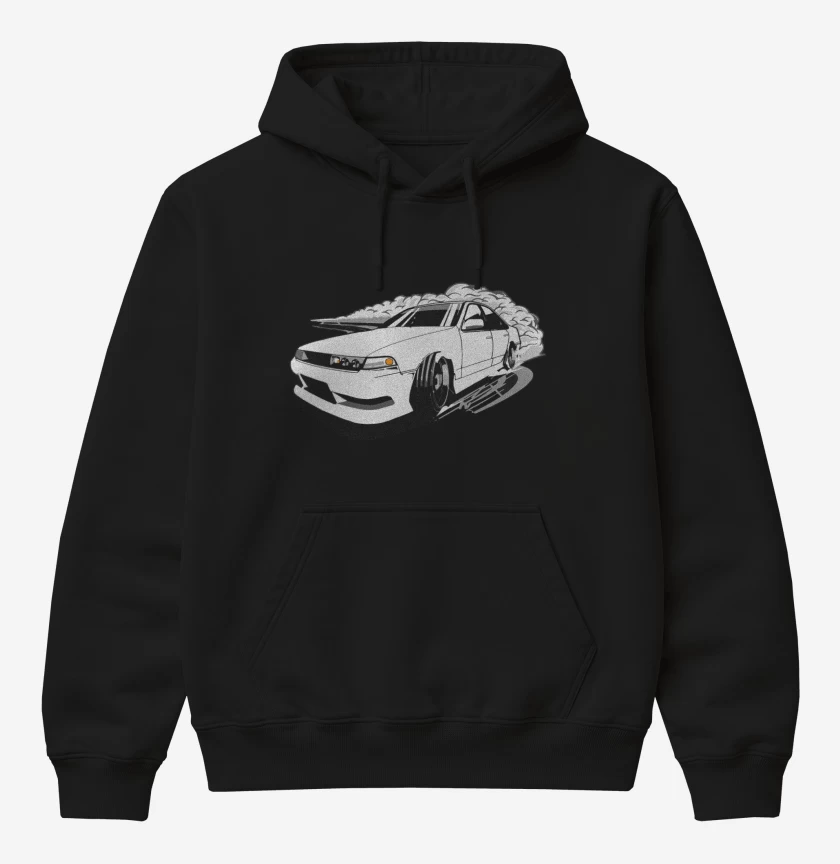Poleron Canguro básico Negro de Nissan Cefiro A31