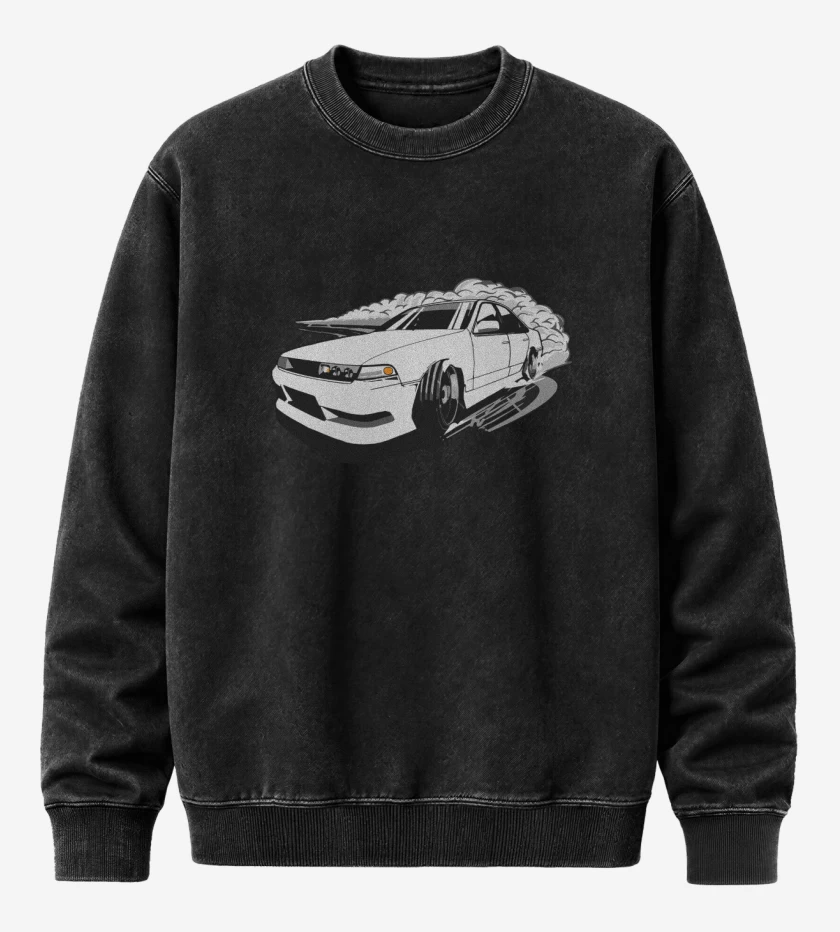 Poleron Polo Acid Wash Negro de Nissan Cefiro A31