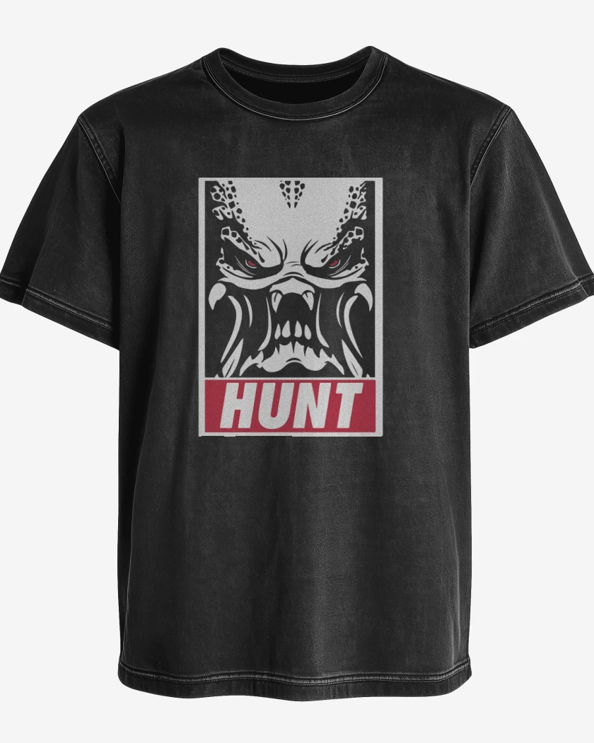 Polera desgastada Negro de Hunt