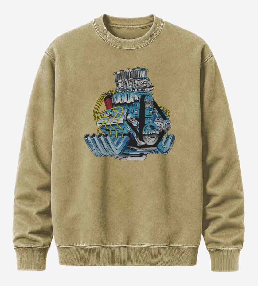 Poleron Polo Acid Wash Beige de V8