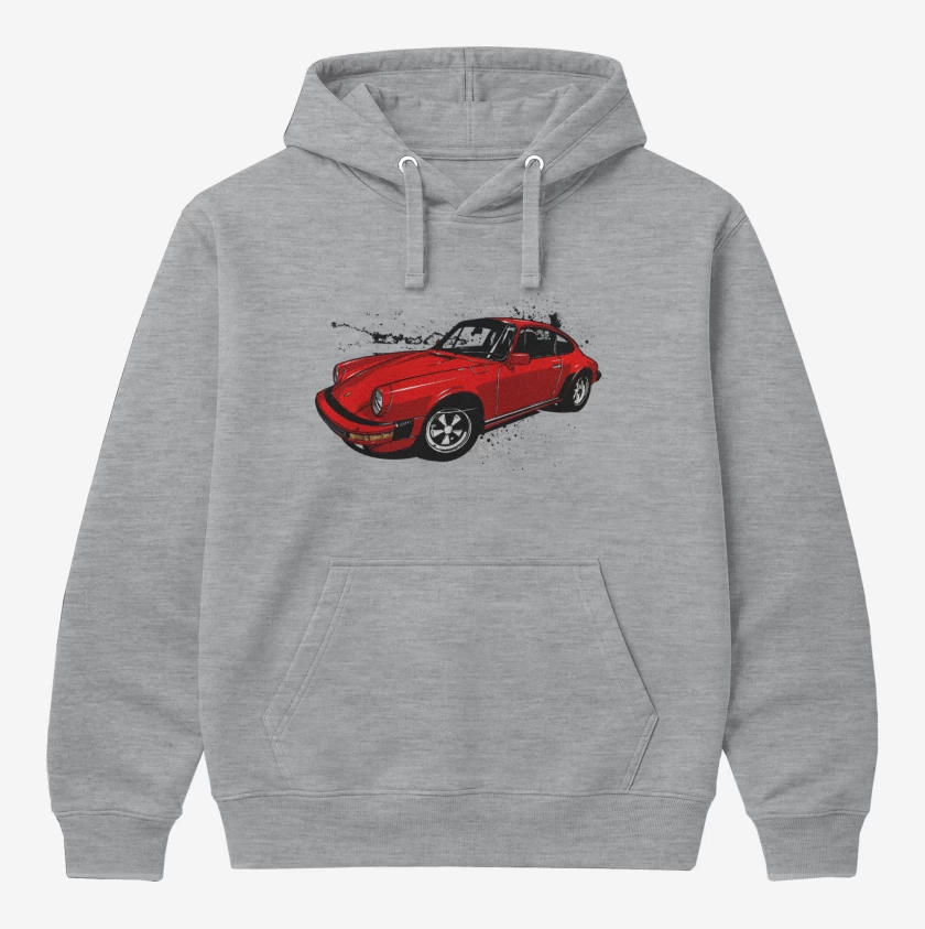 Polerón Canguro Gris Melange de Porsche 911 2