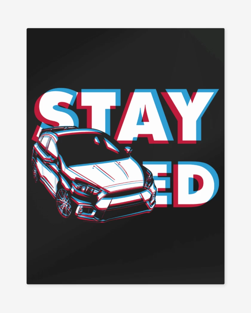 Print metalico Negro de Stay Focused
