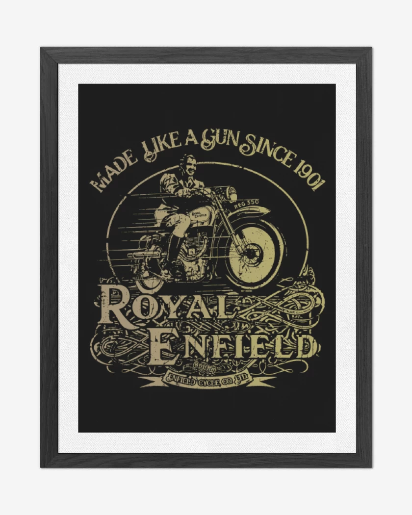 Cuadro decorativo Negro de Royal Enfield
