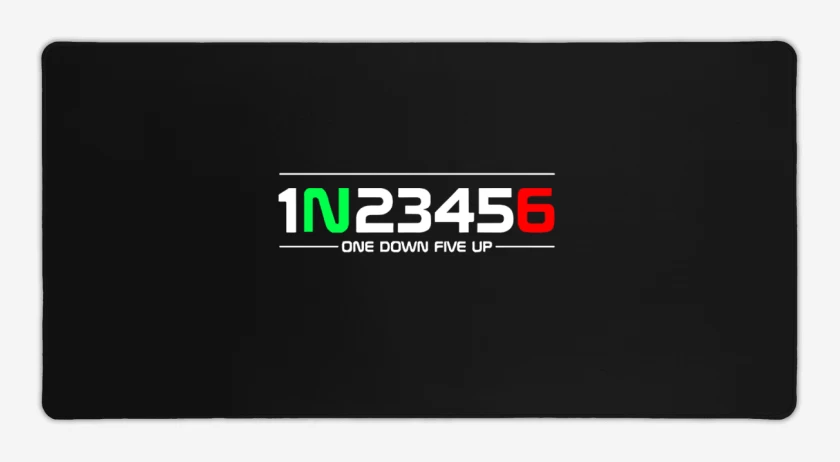 Mouse pad Gamer Negro de One down Five up