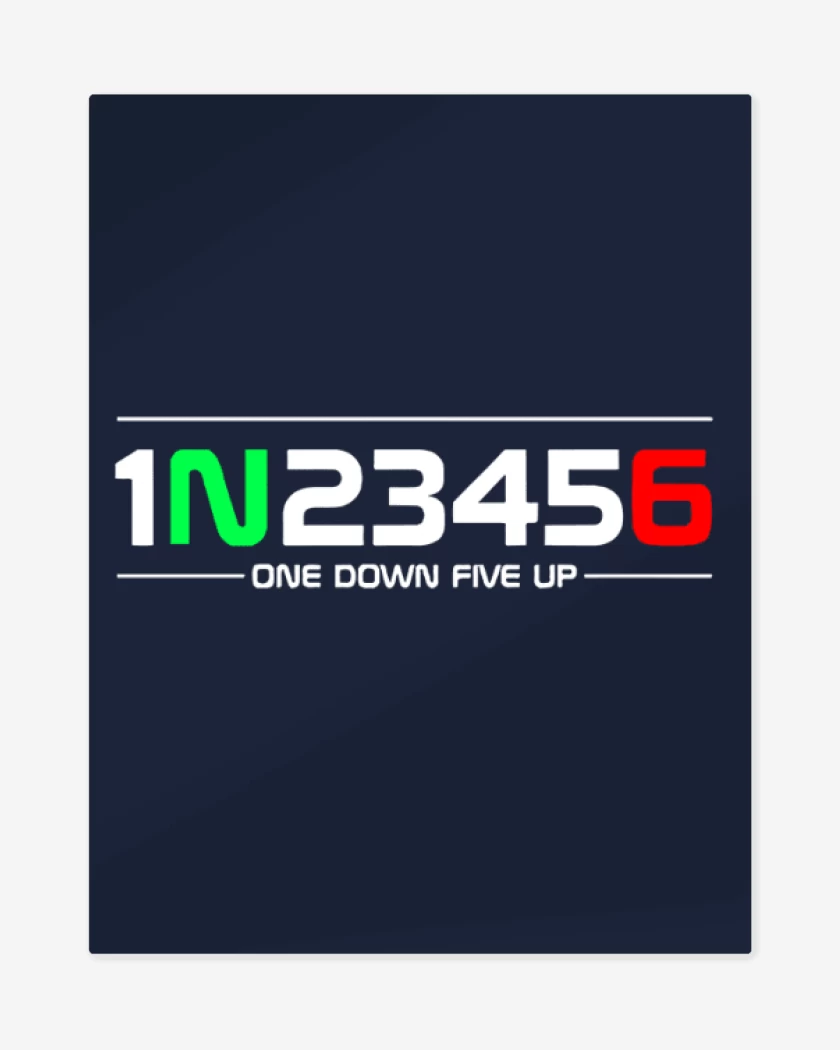 Print metalico Azul Marino de One down Five up
