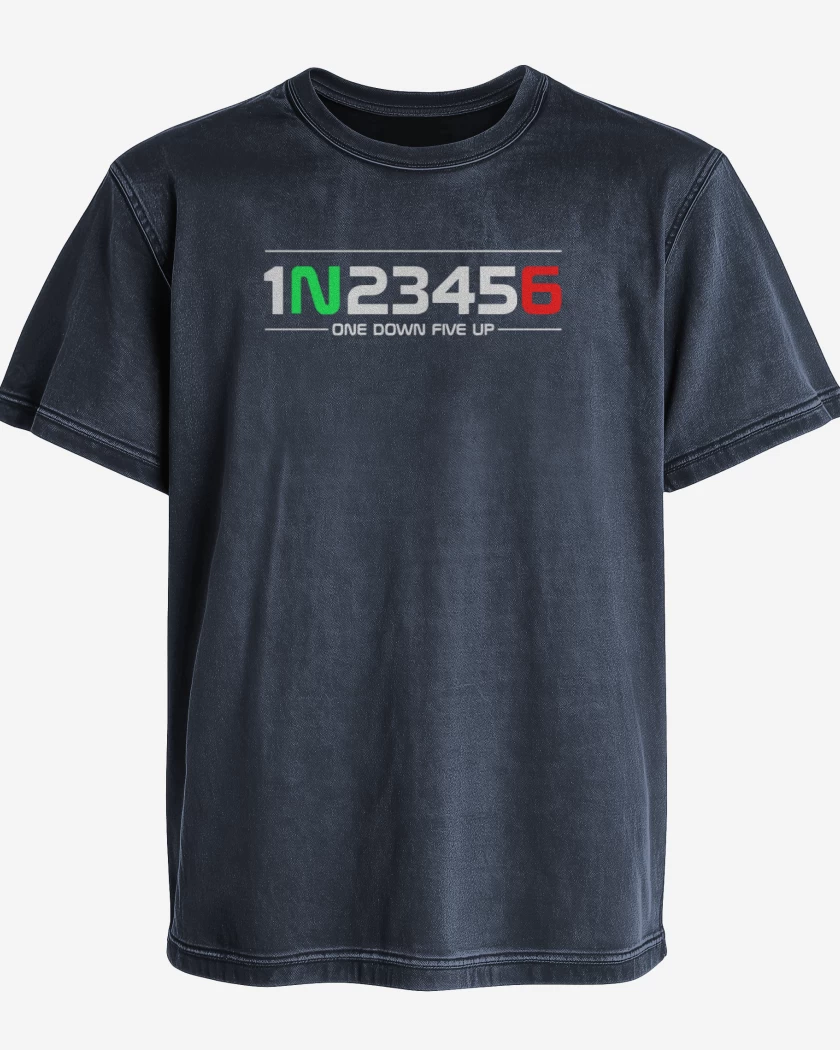 Polera desgastada Azul Marino de One down Five up