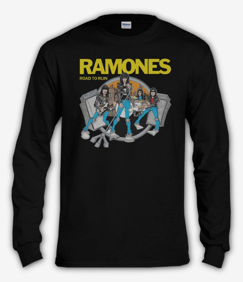 Polera manga larga Ramones road to ruin