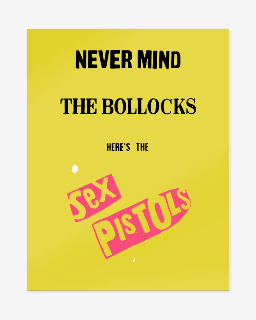 Print metalico Amarillo de Sex pistols