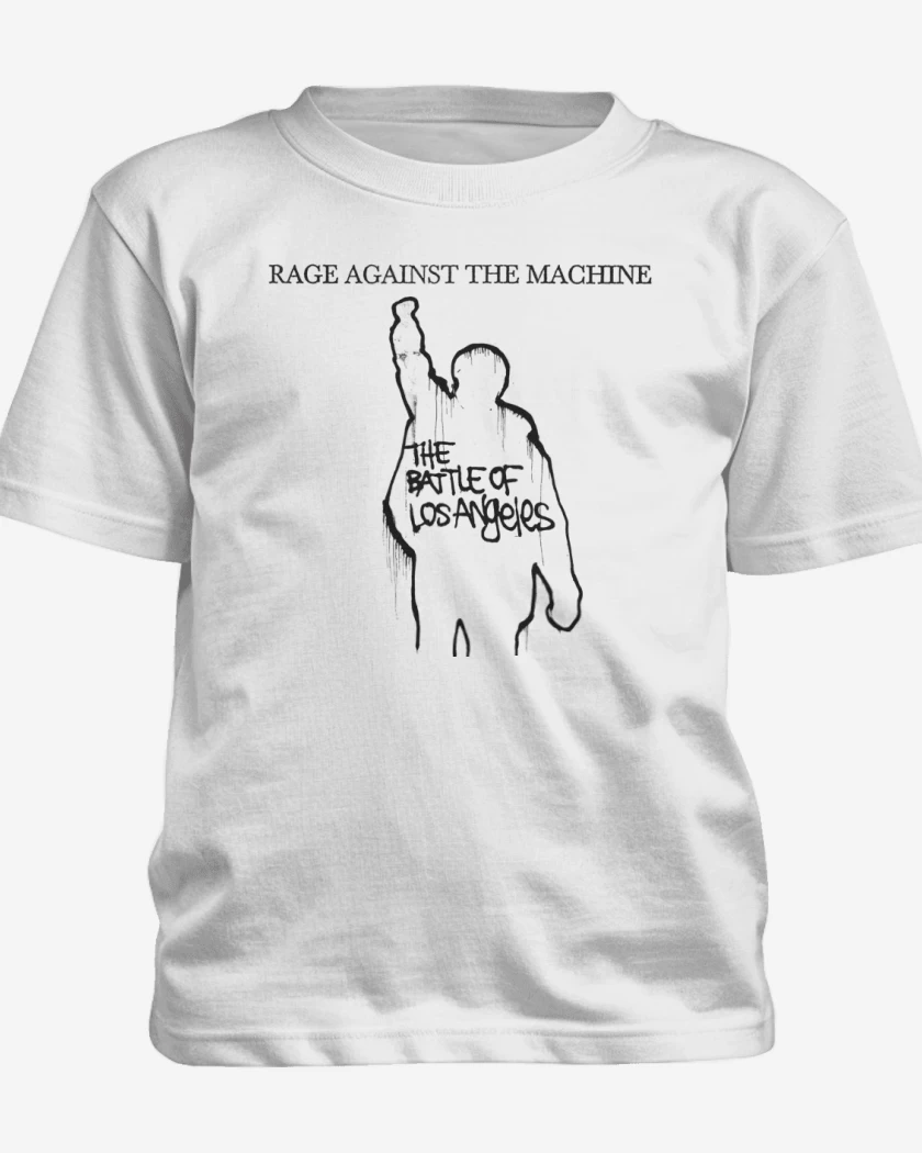 Polera de niño Blanco de Rage against the machine Battle of Los Angele