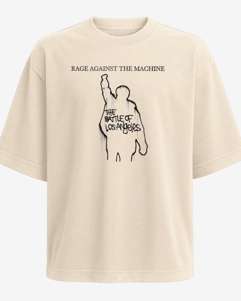 Polera Oversize Rage against the machine Battle of Los Angele