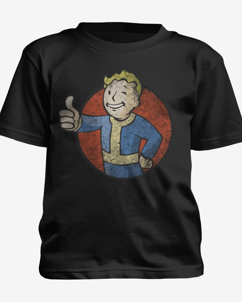Polera de niño Negro de Fallout Fullcolor