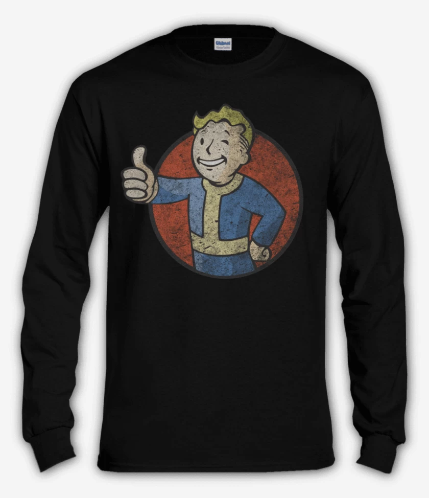 Polera manga larga Negro de Fallout Fullcolor