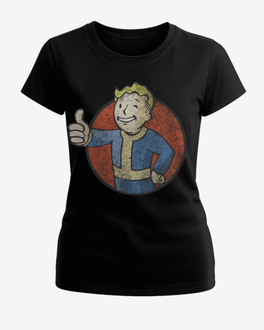 Polera de Mujer Negro de Fallout Fullcolor