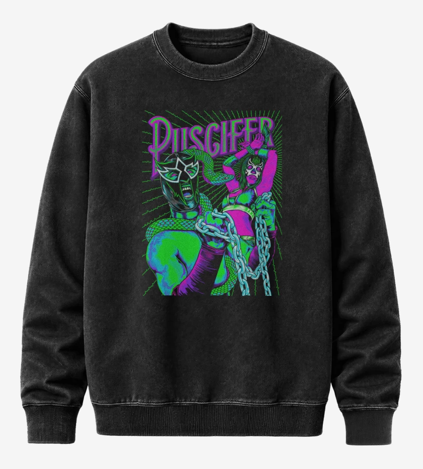 Poleron Polo Acid Wash Negro de Puscifer