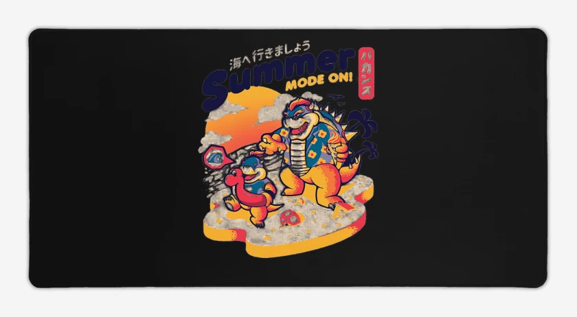 Mouse pad Gamer Negro de Bowser Veraniego