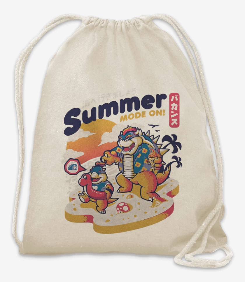 Mochila Blanco de Bowser Veraniego