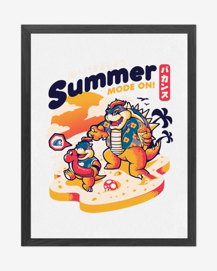 Cuadro decorativo Blanco de Bowser Veraniego