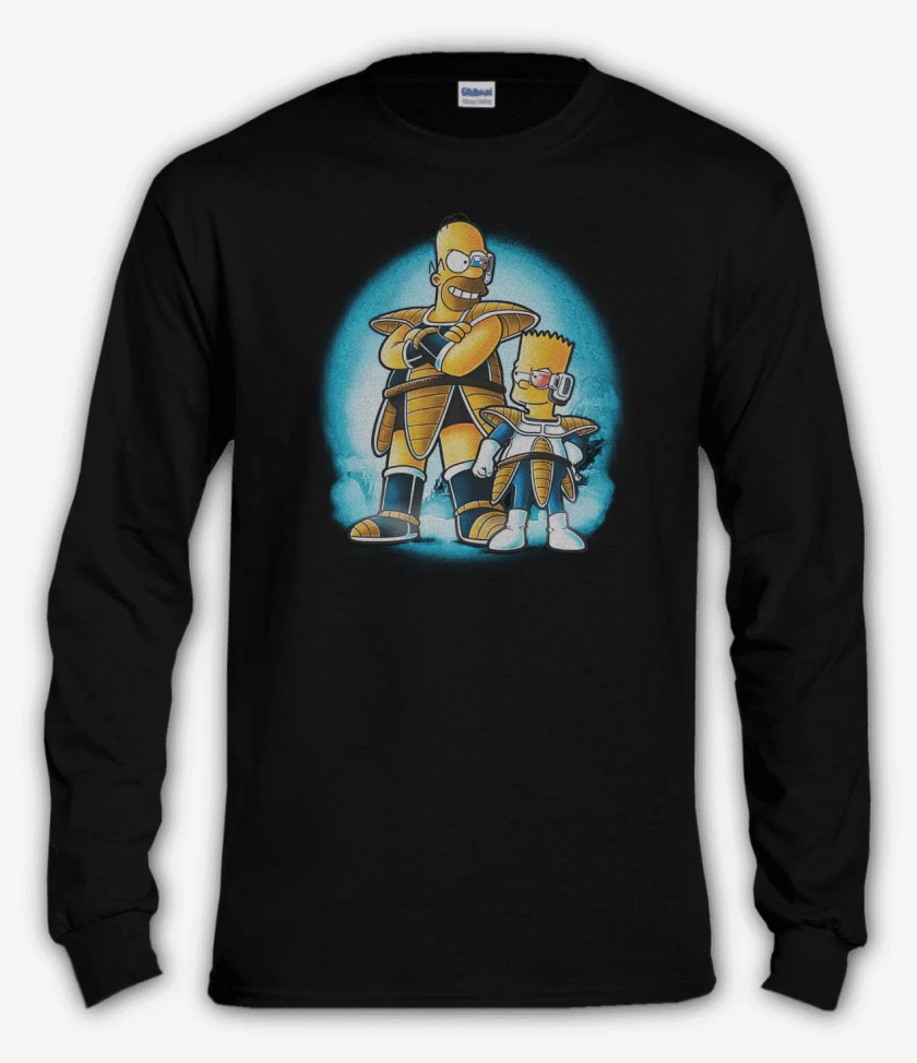 Polera manga larga Negro de Los Saiyajimpson