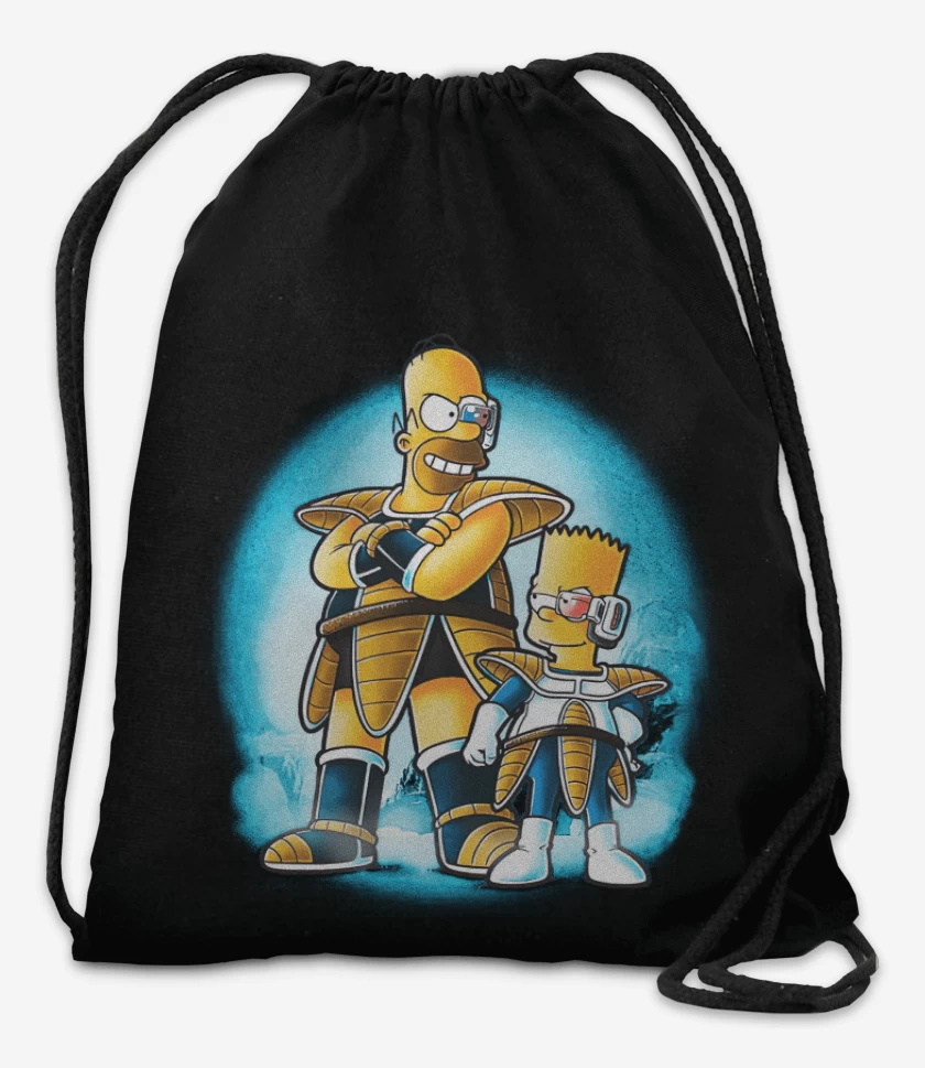 Mochila Negro de Los Saiyajimpson