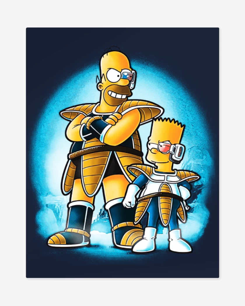 Print metalico Azul Marino de Los Saiyajimpson