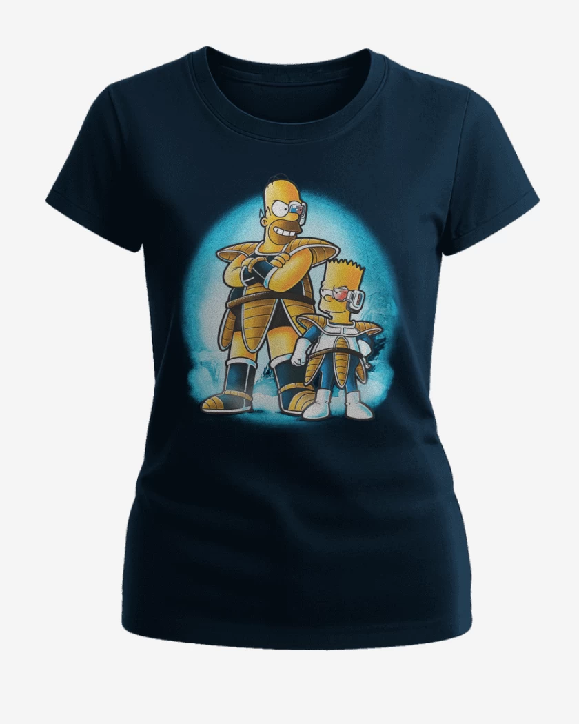 Polera de Mujer Azul Marino de Los Saiyajimpson