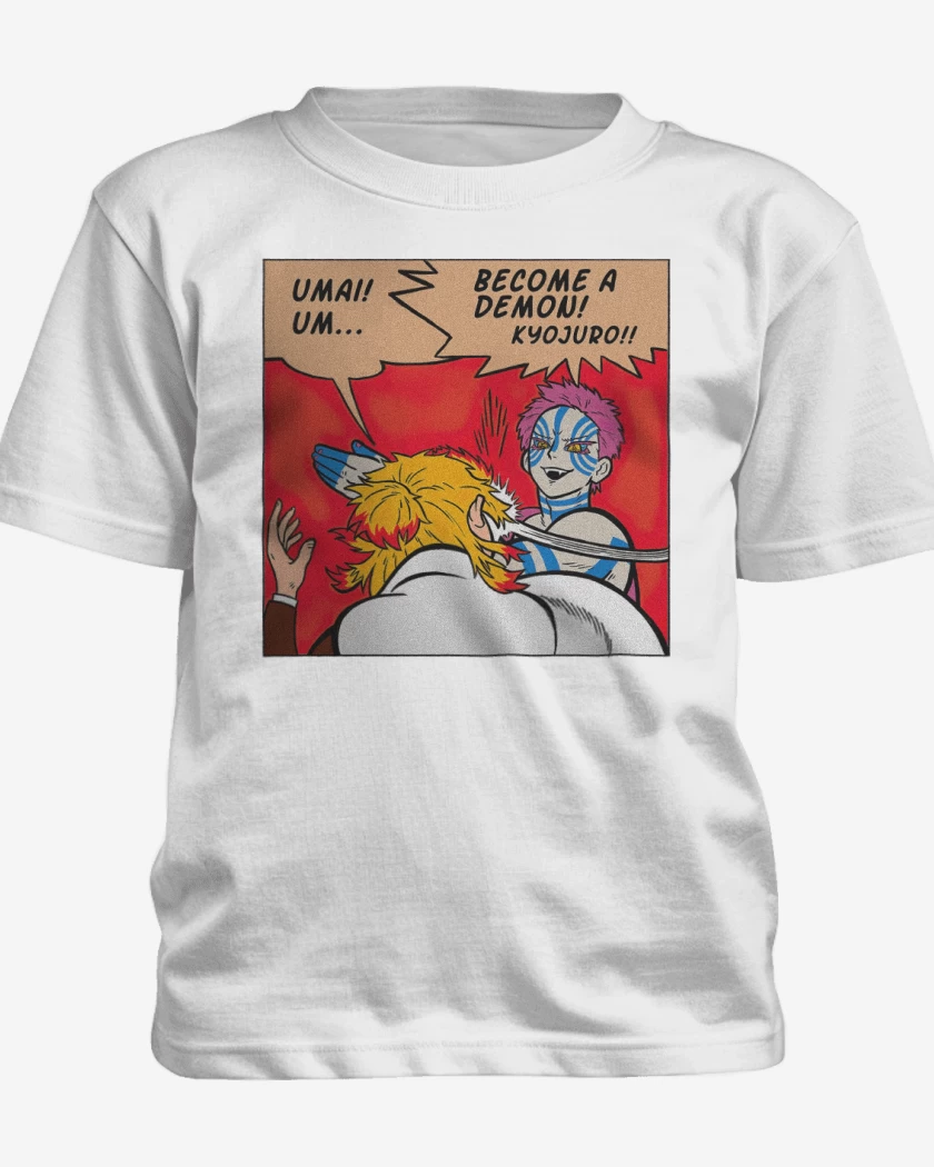Polera de niño Blanco de Se un demonio Rengoku!