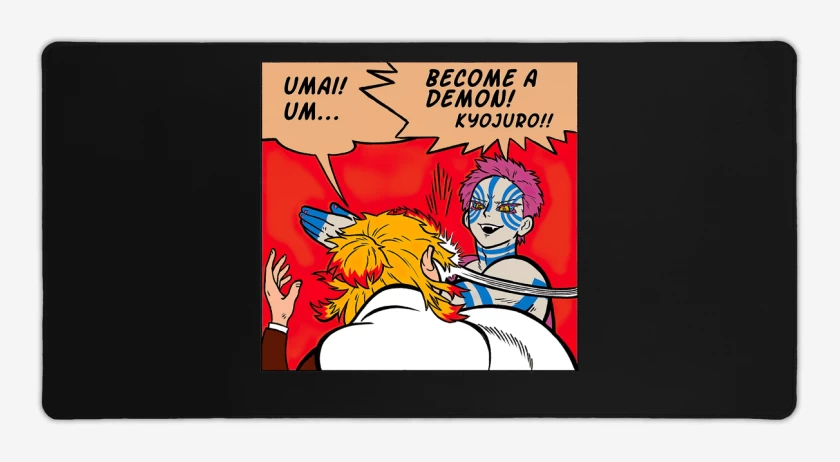 Mouse pad Gamer Negro de Se un demonio Rengoku!