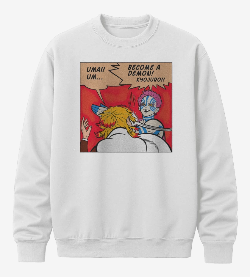 Poleron polo Blanco de Se un demonio Rengoku!