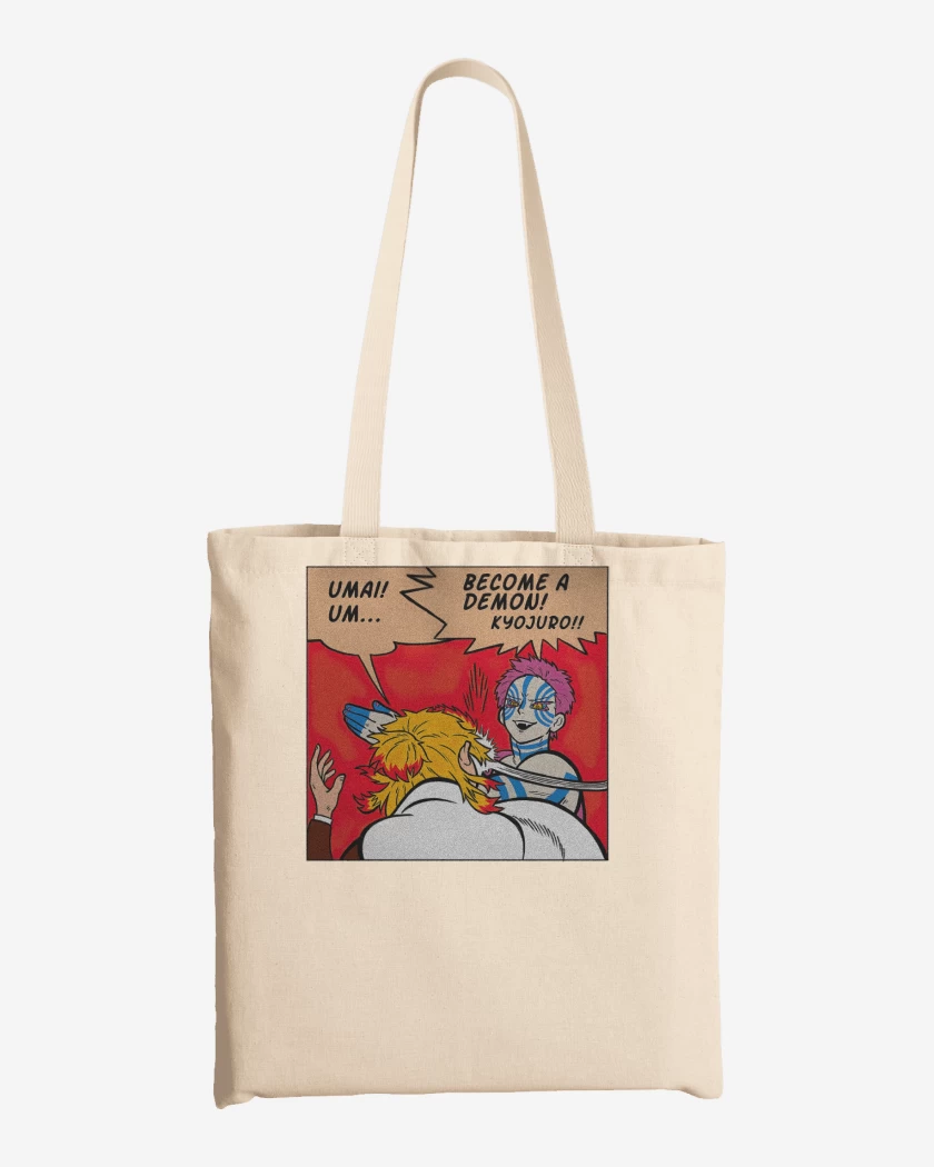 Totebag Blanco de Se un demonio Rengoku!