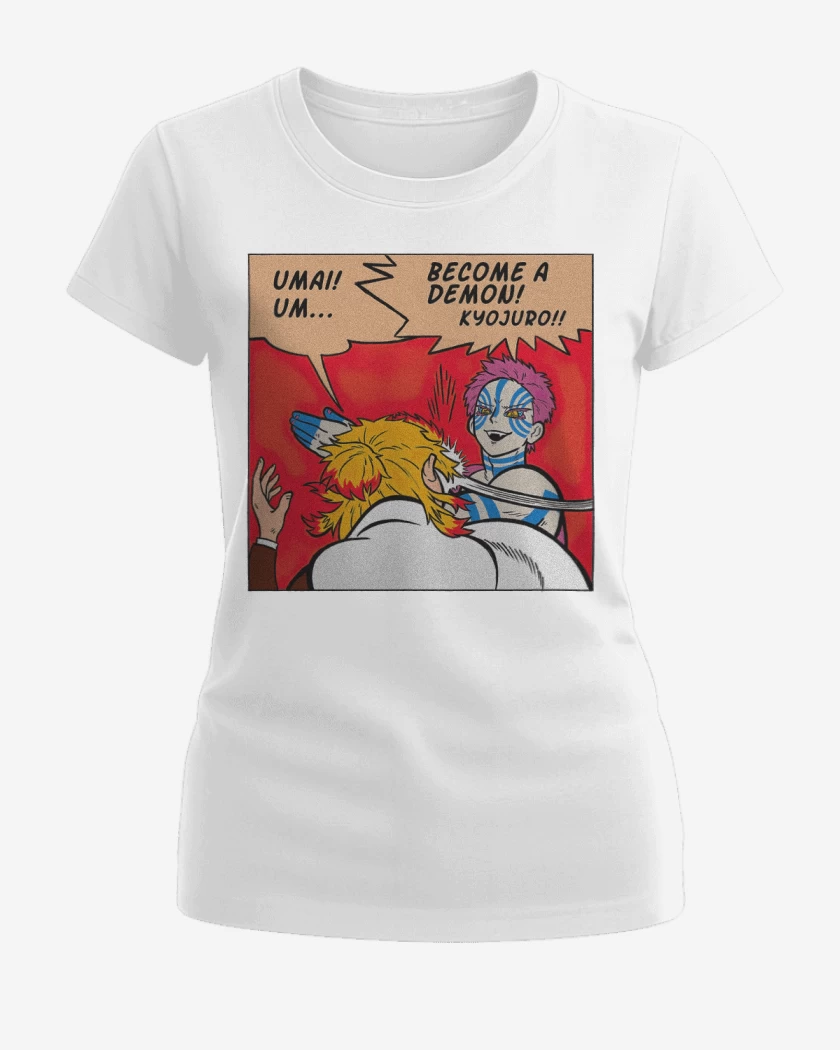 Polera de Mujer Blanco de Se un demonio Rengoku!