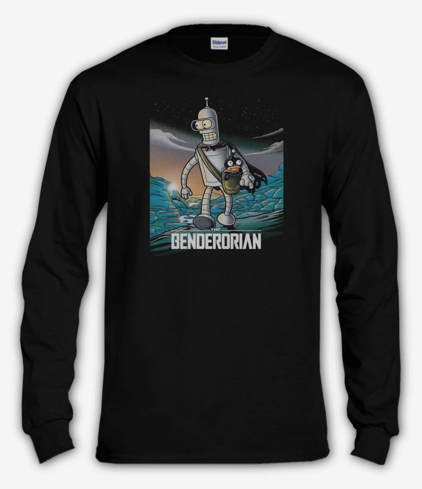 Polera manga larga Negro de The Benderlorian