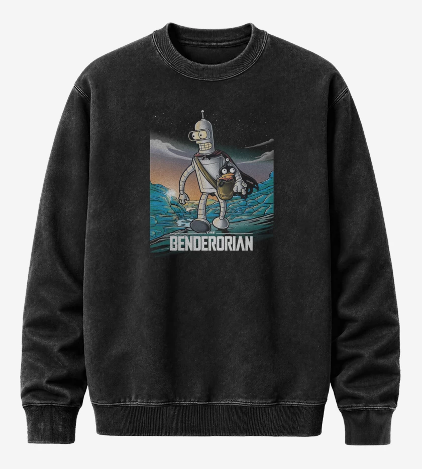 Poleron Polo Acid Wash Negro de The Benderlorian