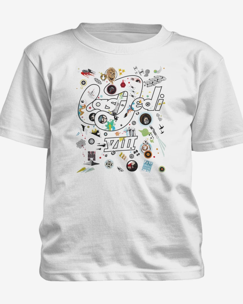 Polera de niño Blanco de Led Jedi VIII