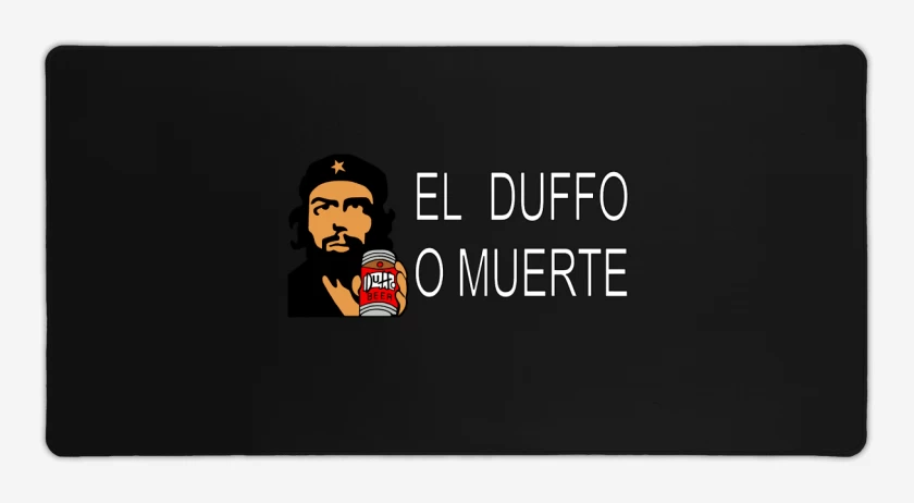 Mouse pad Gamer Negro de El duffo o muerte