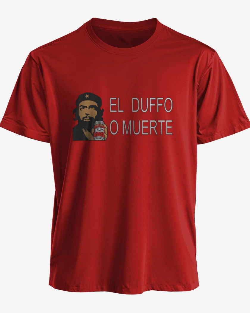 Polera Rojo de El duffo o muerte
