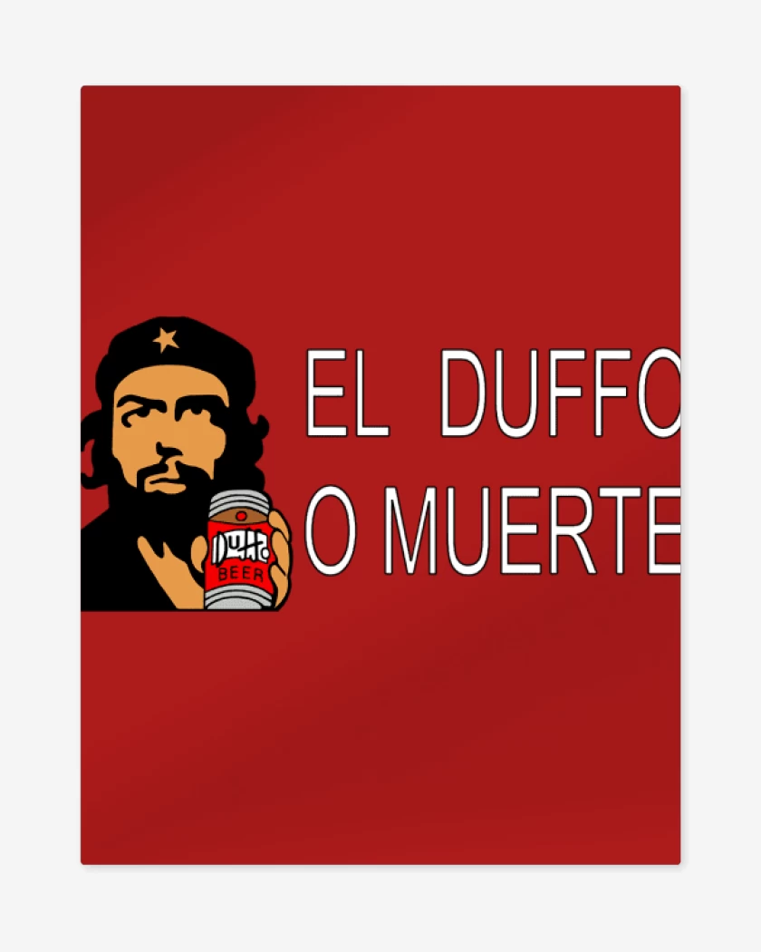 Print metalico Rojo de El duffo o muerte