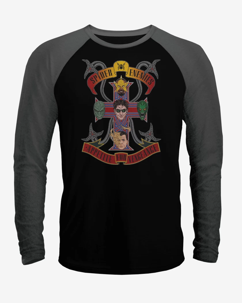 Polera Raglan Enemigos de las Arañas