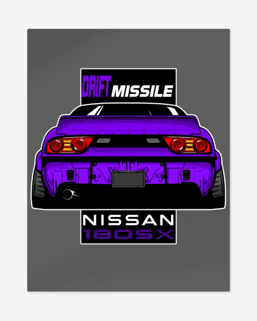 Print metalico Nissan 180SX