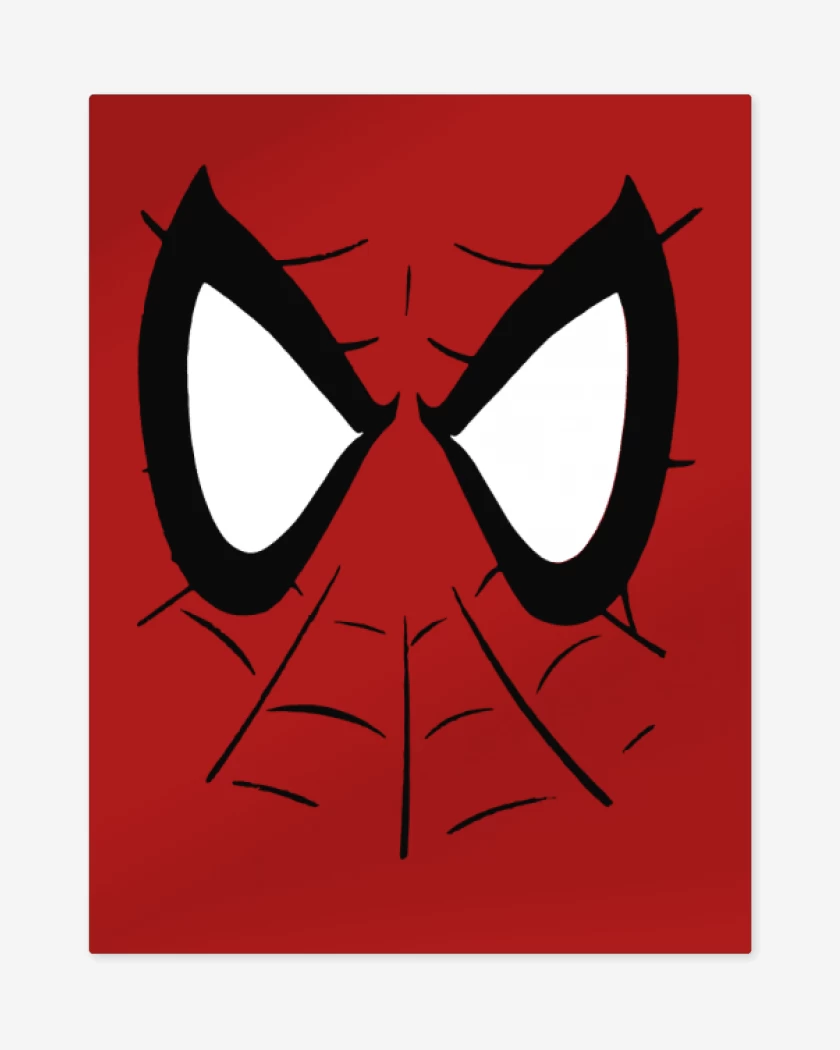 Print metalico Rojo de Spidey Face