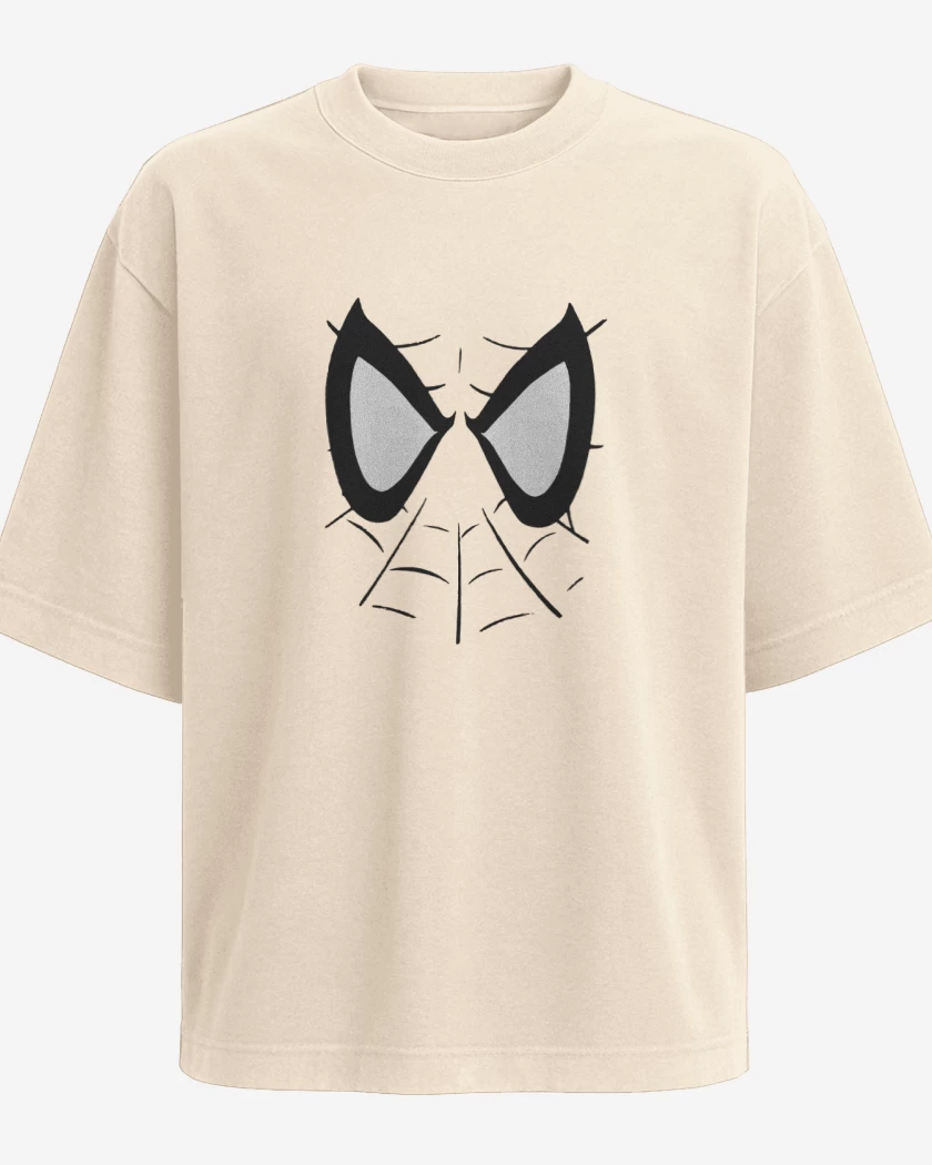 Polera Oversize Beige de Spidey Face
